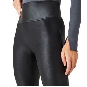 Spanx Womens Faux Leather Leggings Size‎ Small Black Coated